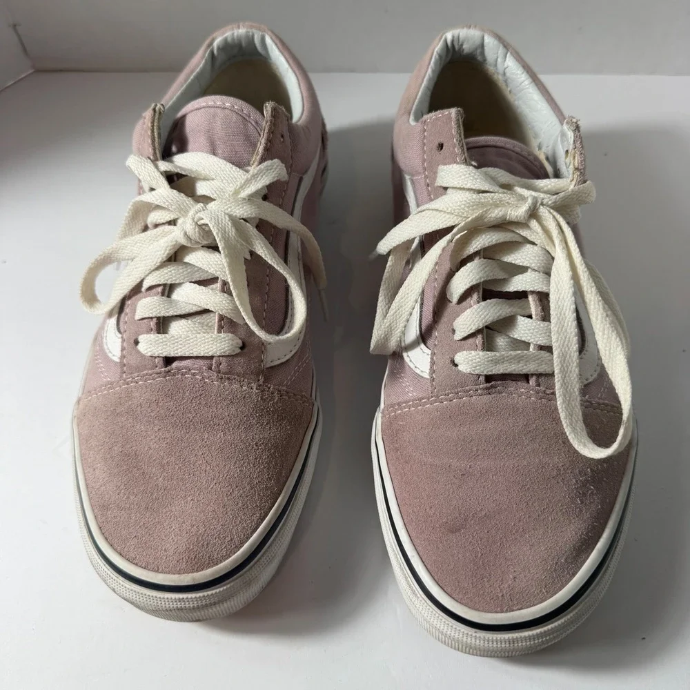 Vans Old Skool Dusty Rose Pink Suede Canvas Sneakers Womens 8.5 Mens 7.0